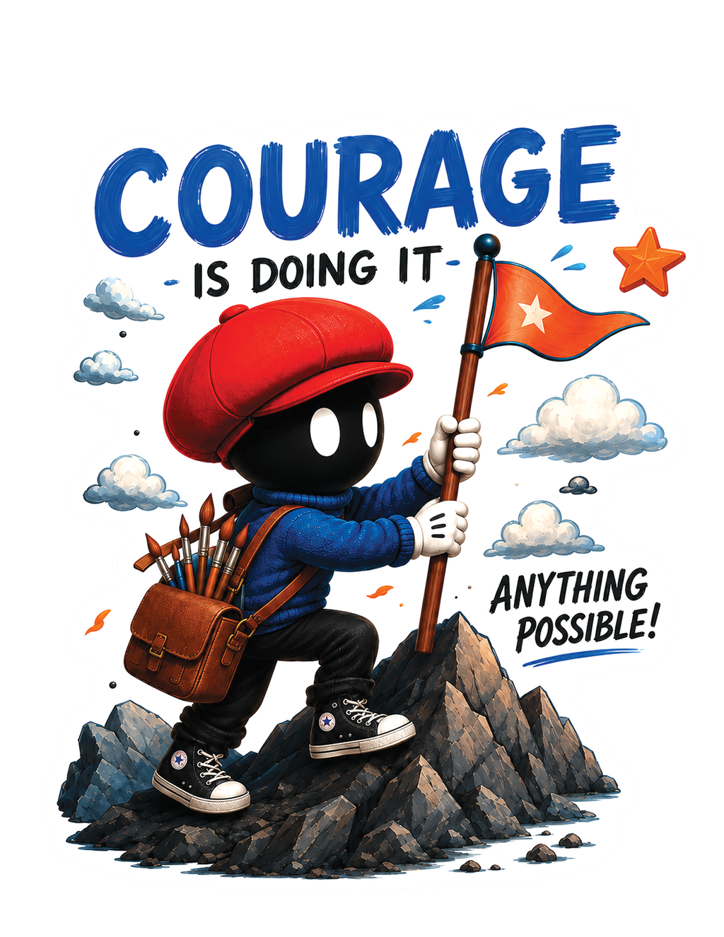 Red Cap Inspirational 20 Pack Stickers