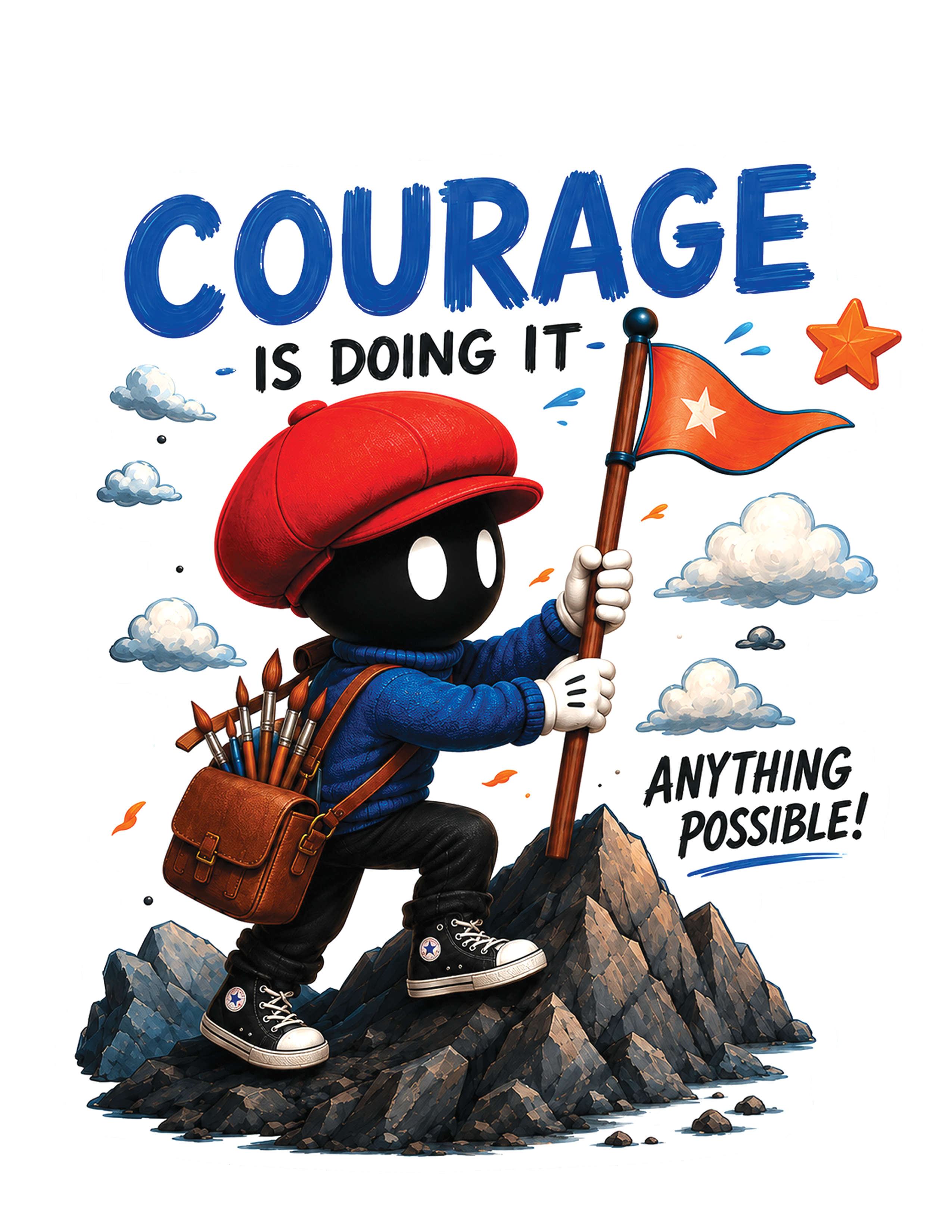 Red Cap Inspirational 20 Pack Stickers